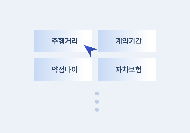 장기렌트 홈페이지 제작 월렌트 상세 조건 선택 및 요금 계산 기능