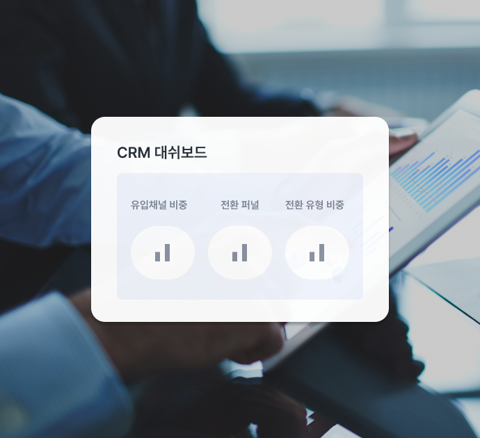 UTM과 상담 데이터를 통합 관리하는 대시보드 화면